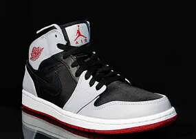 Air Jordan 1Mid "NightWolfgrey" (012/negro/gris/rojo)