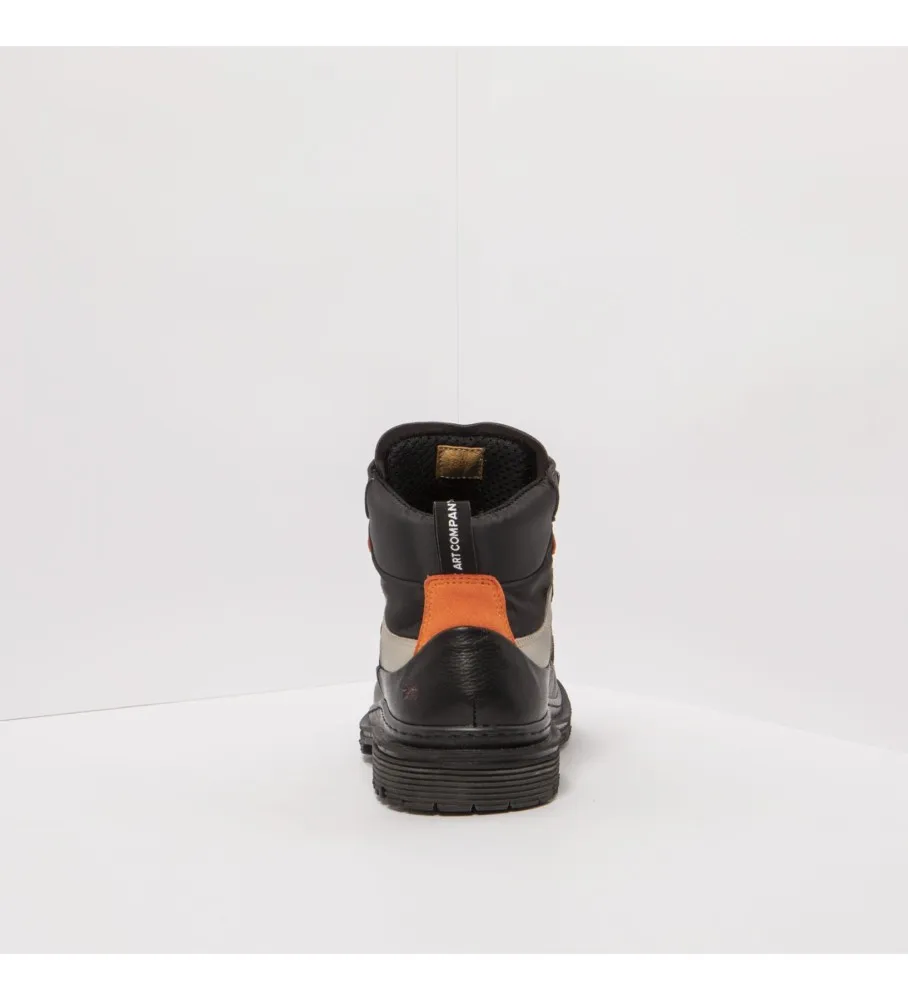 Black leather boots
