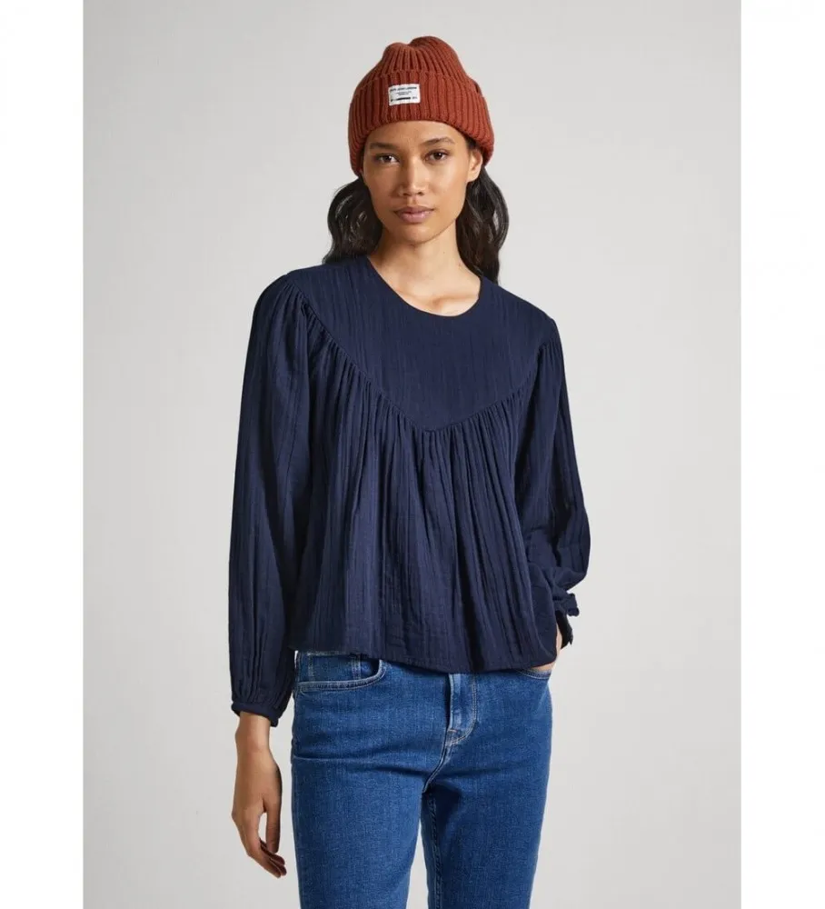 Inna navy blouse