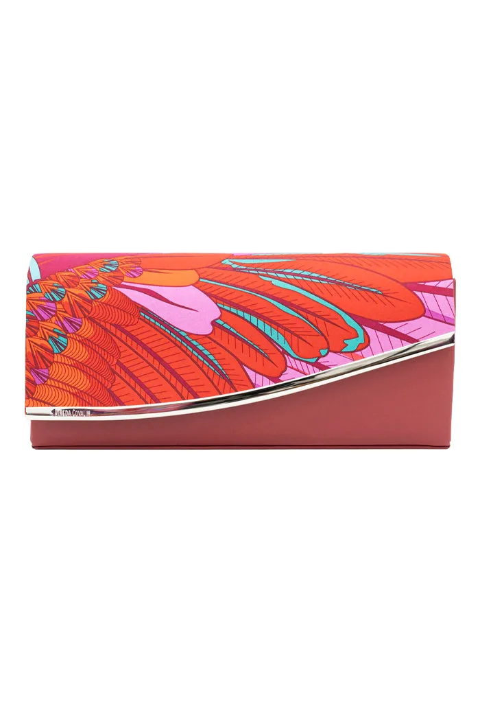Bolsa Akbal Rojo Guacamaya Rosa