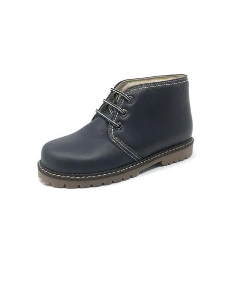 navy leather boots laces