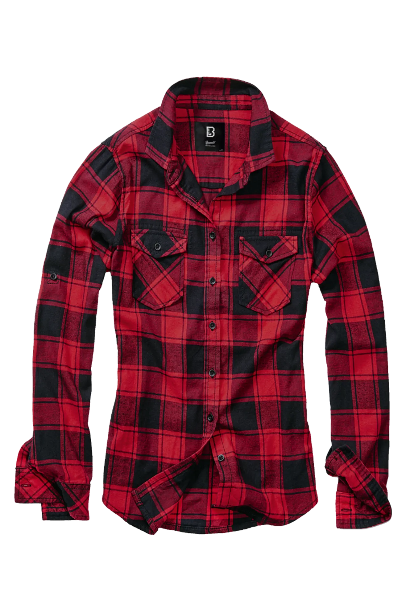 Camisa Mujer Brandit Amy Flannel Rojo-Negro