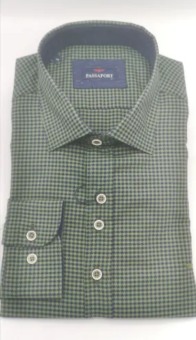 CAMISA PATA DE GALLO VERDE