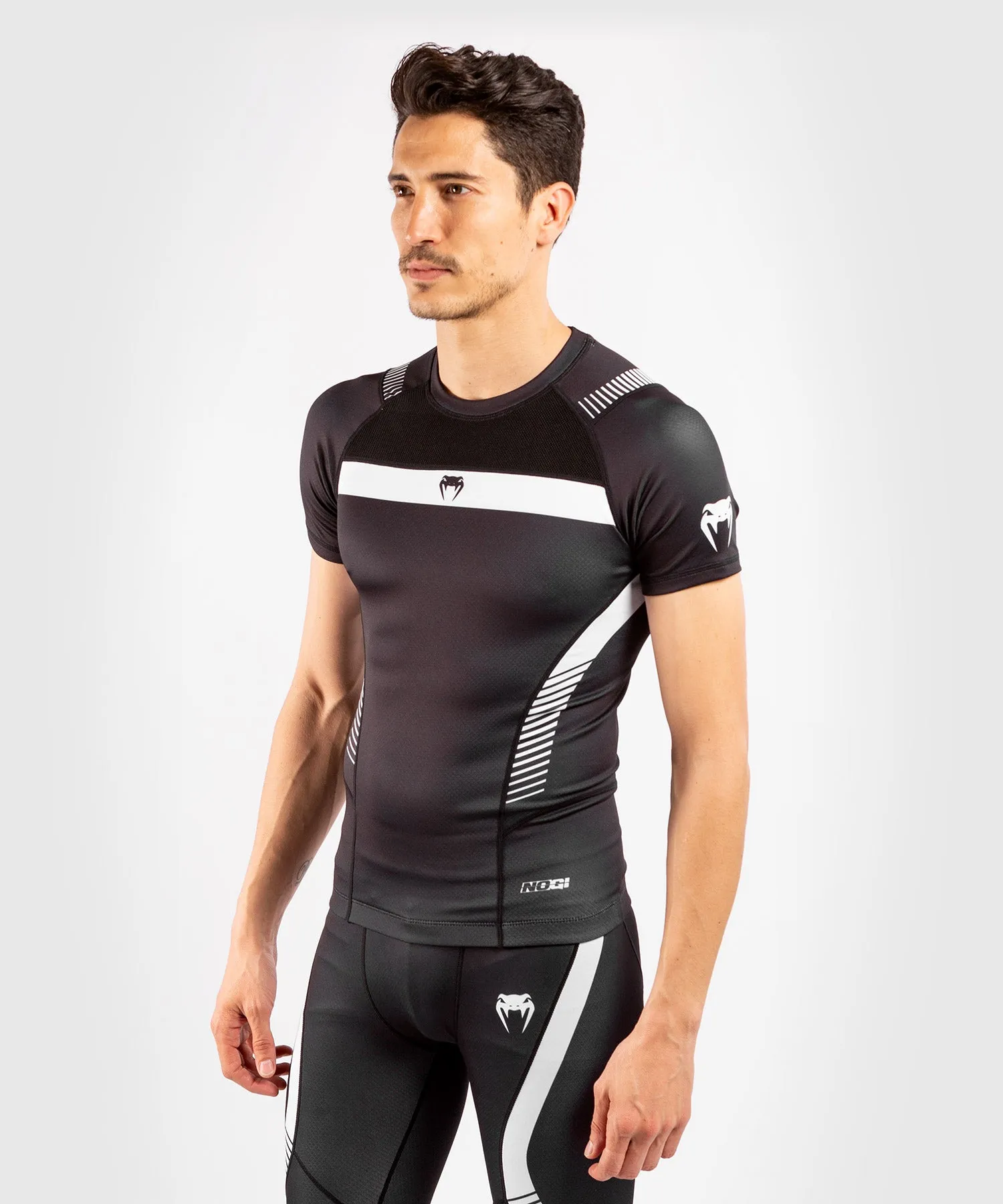 Camiseta de compresión Venum No Gi 3.0 - Manga corta - Negro/Blanco