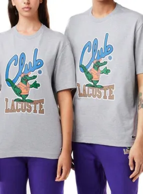 Lacoste Club Relaxed Gray Unisex T-Shirt
