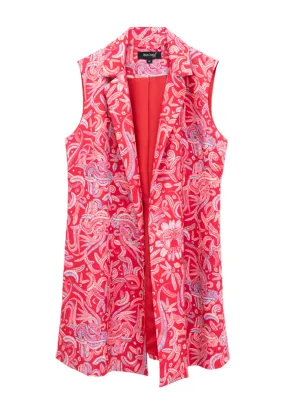 Chaleco Okuili Quetzalcóatl Rojo Brillante