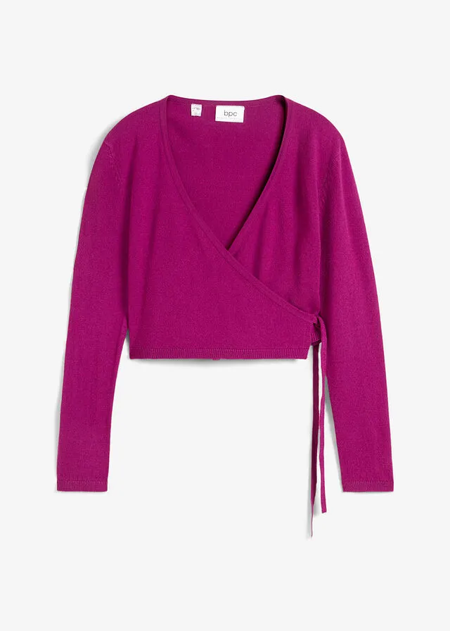 Purple orchid knitted jacket.
