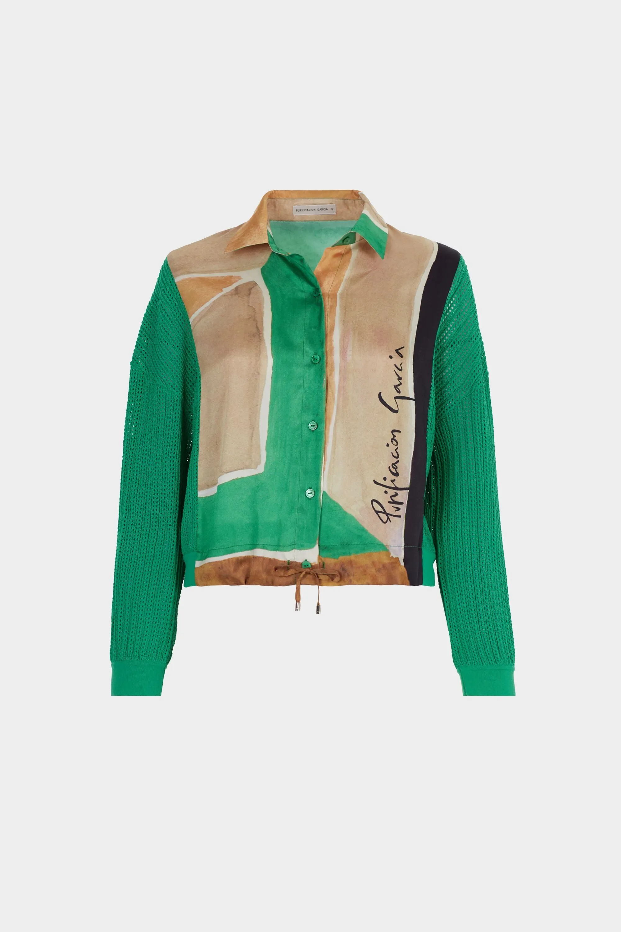 Knitted Twill Mosaicubo Pattern Jacket.