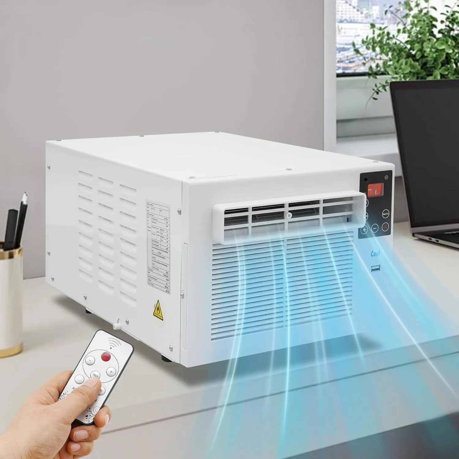chennnls Mini aire acondicionado portátil, 750 W, mini enfriador de aire portátil, mini aire acondicionado, aire acondicionado, 
