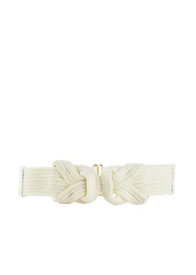Cream Elastic Belt