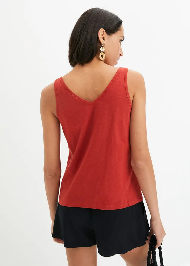 Crimson red crop top