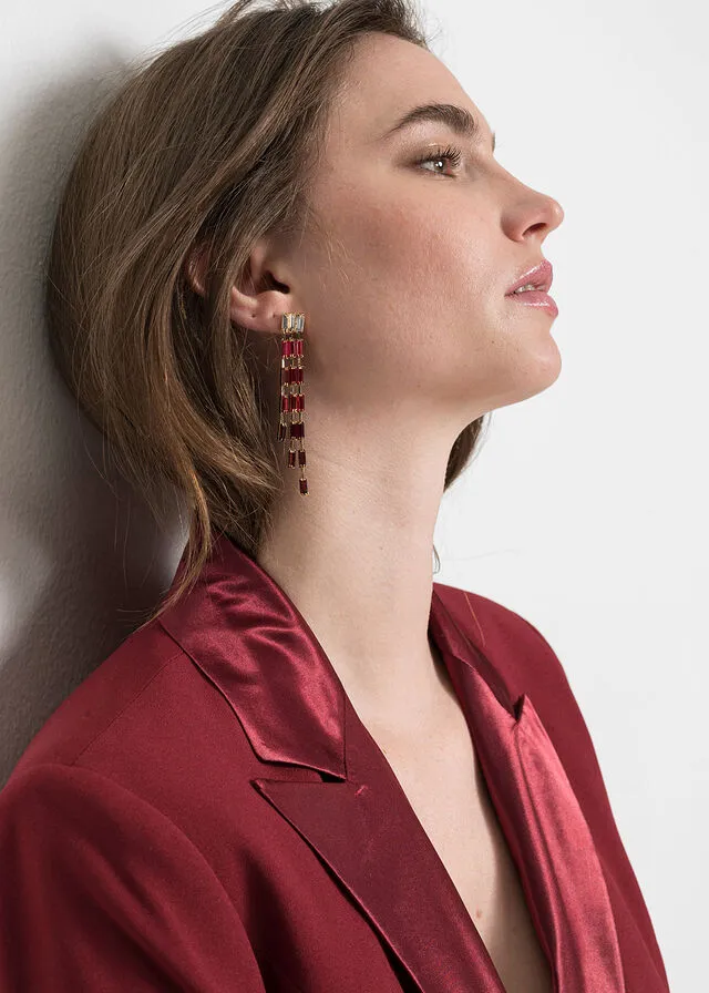 Dorado Red Dark Red Earrings