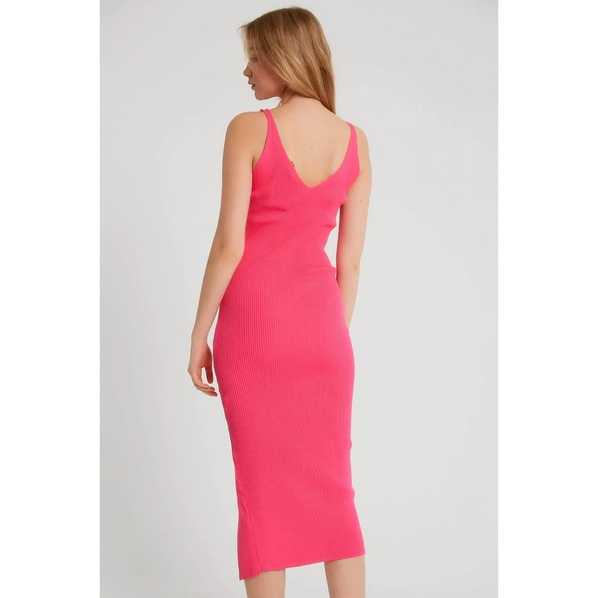 Elastic Ribbed Women's Dress