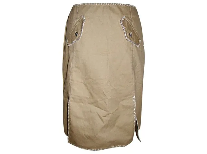 Falda Moschino Beige Crema 