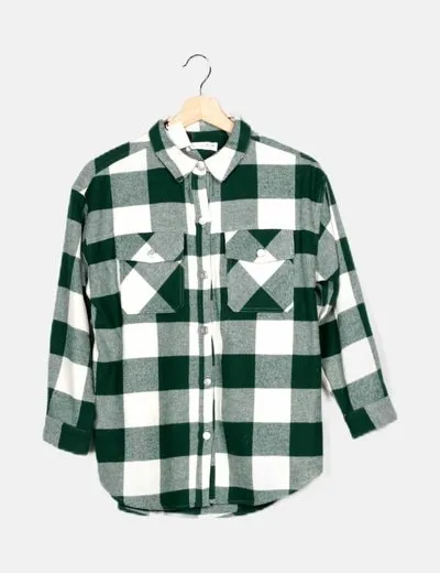 Green checkered Zara jacket
