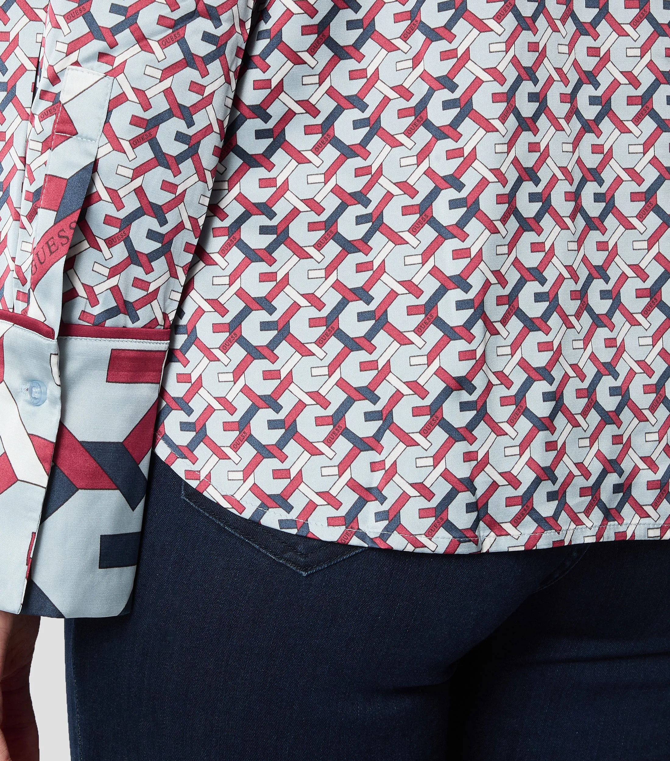 Guess Blusa Estampada Manga Larga Mujer