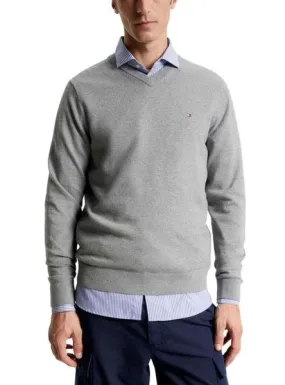 Tommy Hilfiger Men's Gray Pima Cashmere Jersey