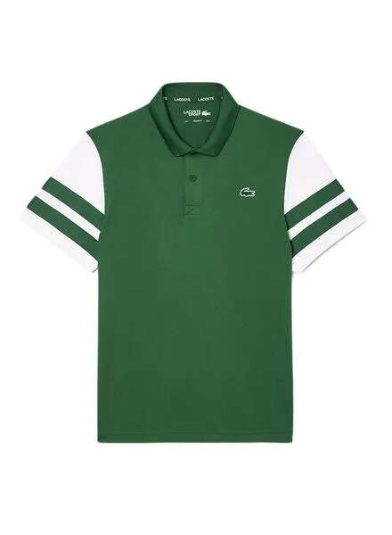 Lacoste Ultra-Dry Colorblock Green Tennis Polo
