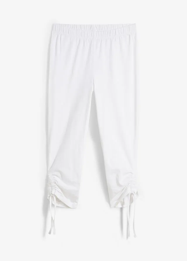 White Capri Leggings