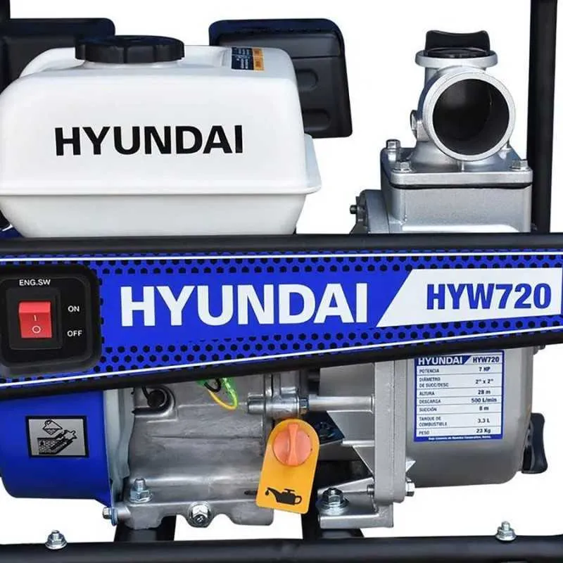 Motobomba A Gasolina 2X2" Motor 7 Hp Hyundai HYW720