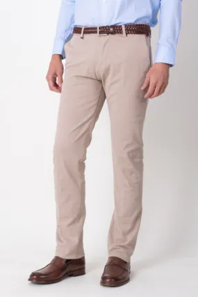 Pantalón Algodón Slim Fit - Beige
