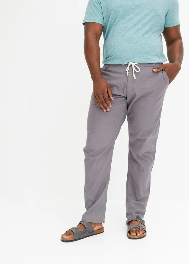 Gray Smoked Chinese Trousers.