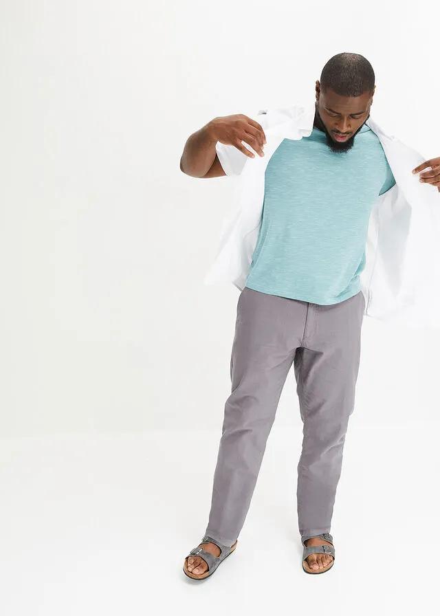 Gray Smoked Chinese Trousers.