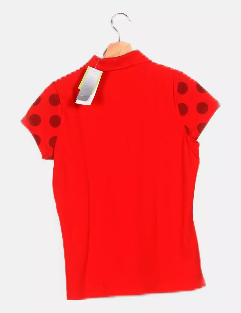 Red Polka Dot Lizgolf Polo