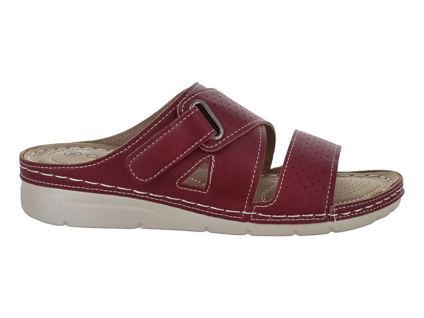 Sandalias Comfort Fit 24120 Rojo Para Mujer