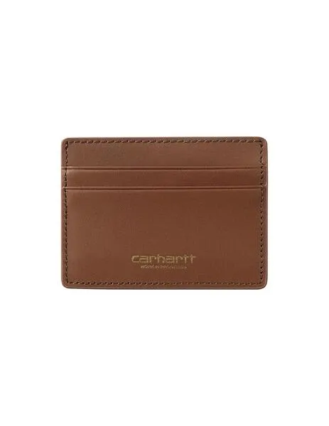 Tarjetero carhartt wip vegas cardholder piel cognac hombre