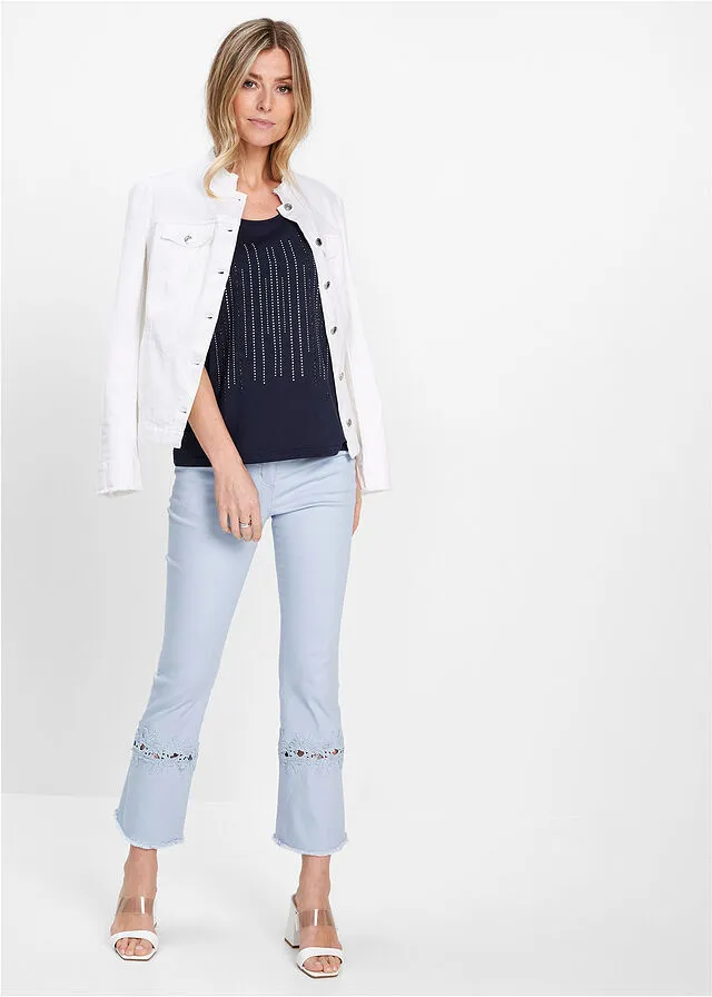 Dark Blue Silver Top