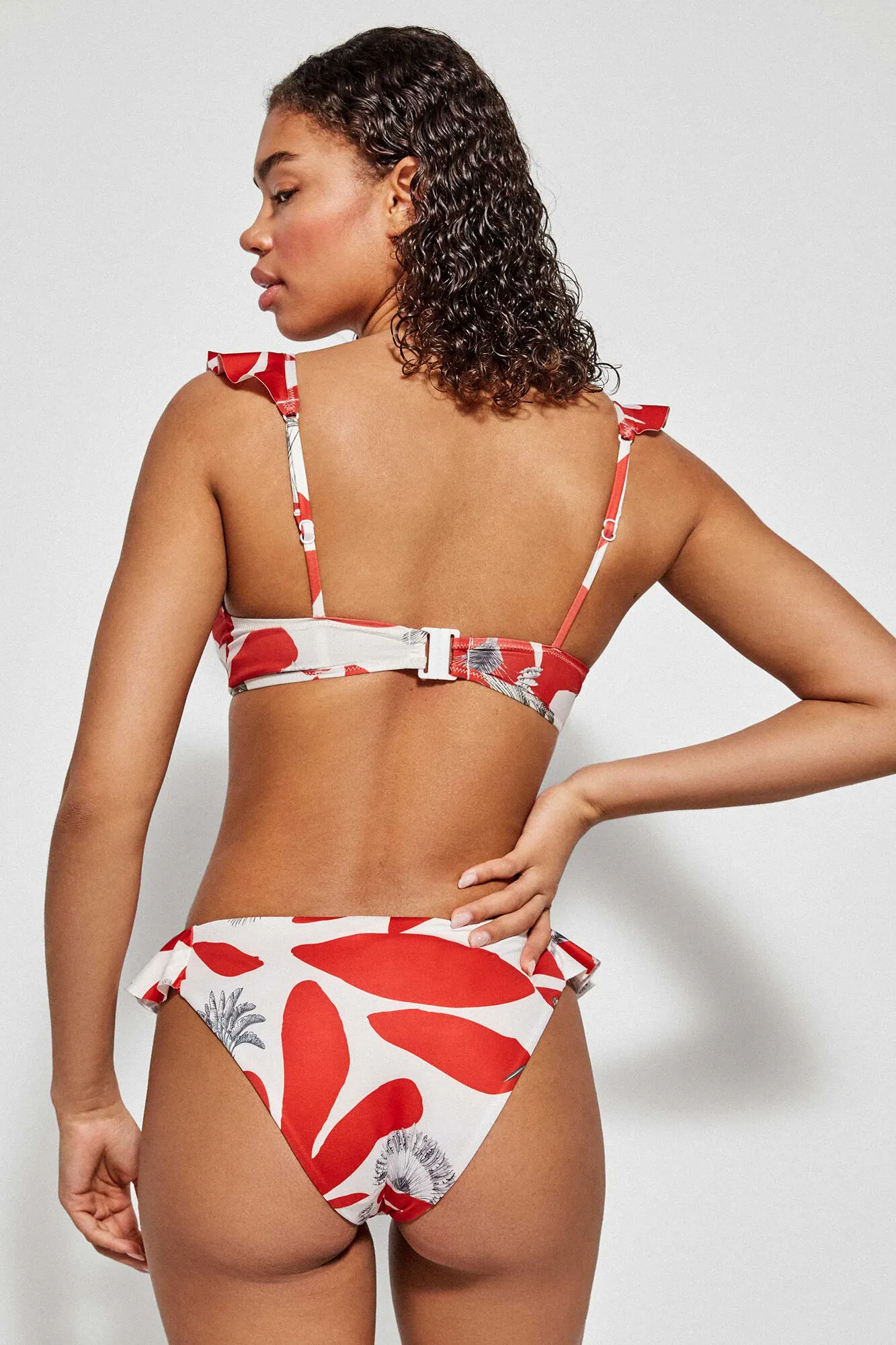 Printed bikini top