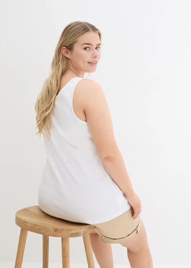 Black and White Maternity Top