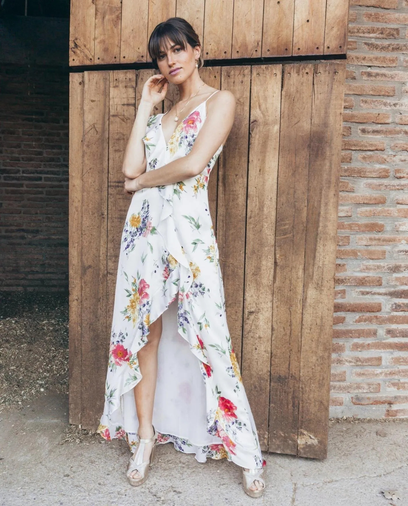 Vestido Largo Estela Fondo Blanco