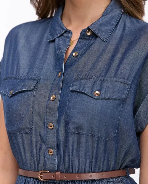 Vestido Mujer Indira Tencel Dark Wash
