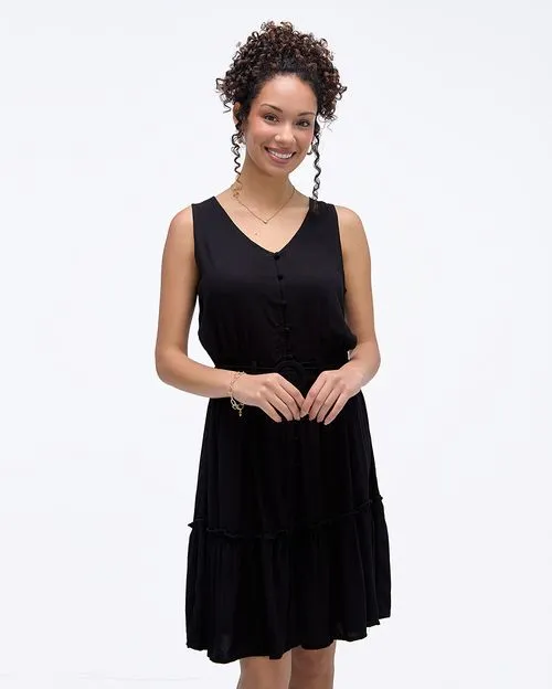 Vestido Mujer Martina Solid Negro