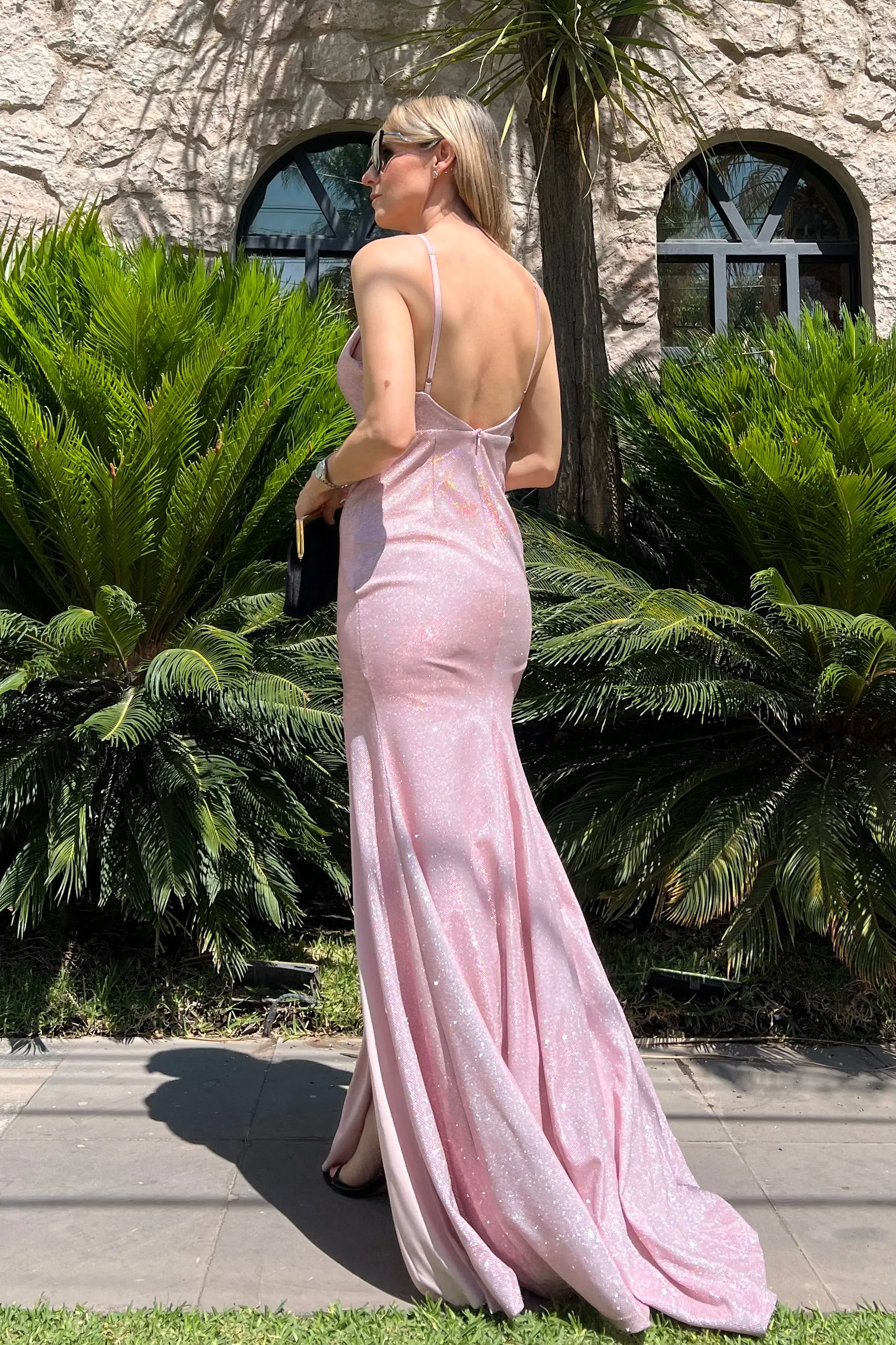 VESTIDO ROSA & GLITTER